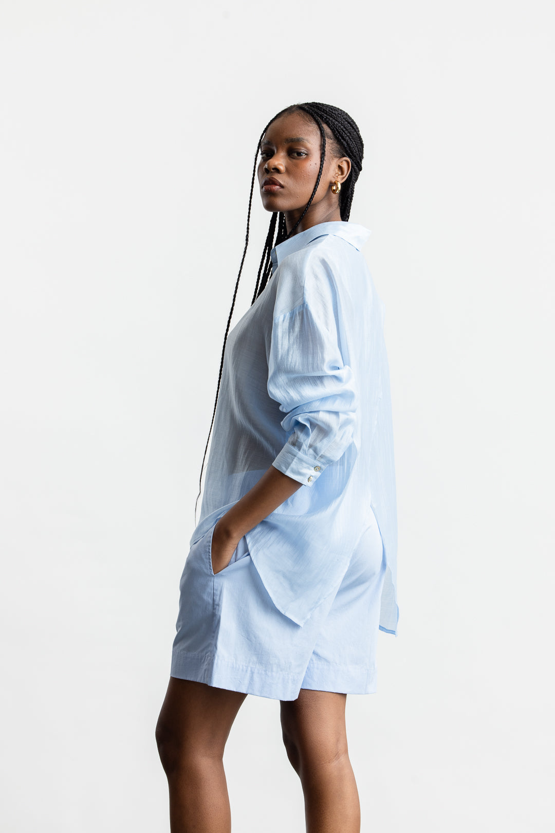 Taylor Sheer Shirt _ 168597 _ Pale Blue
