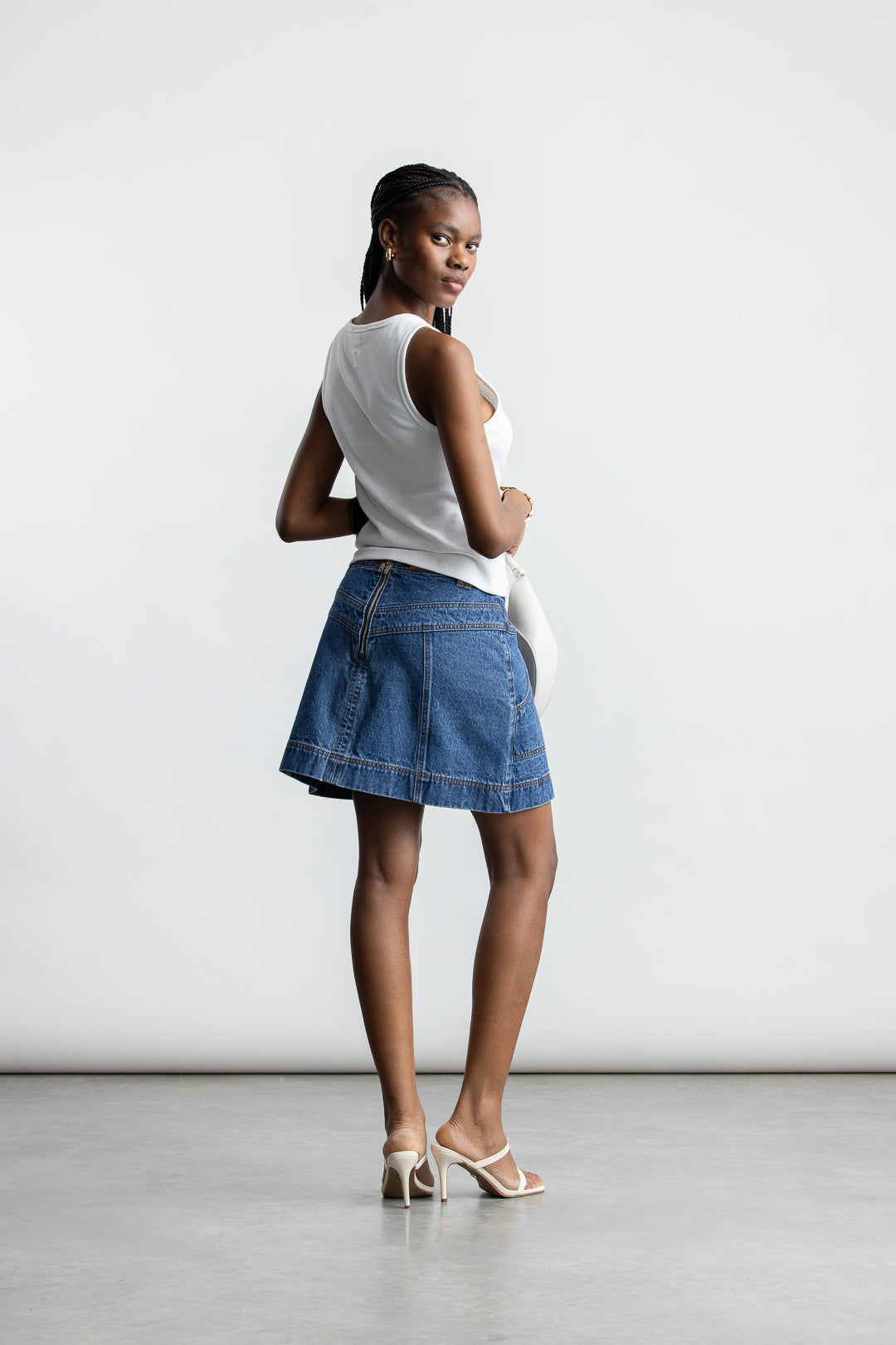 Masego Denim Mini Skirt _ 165877 _ Blue Denim