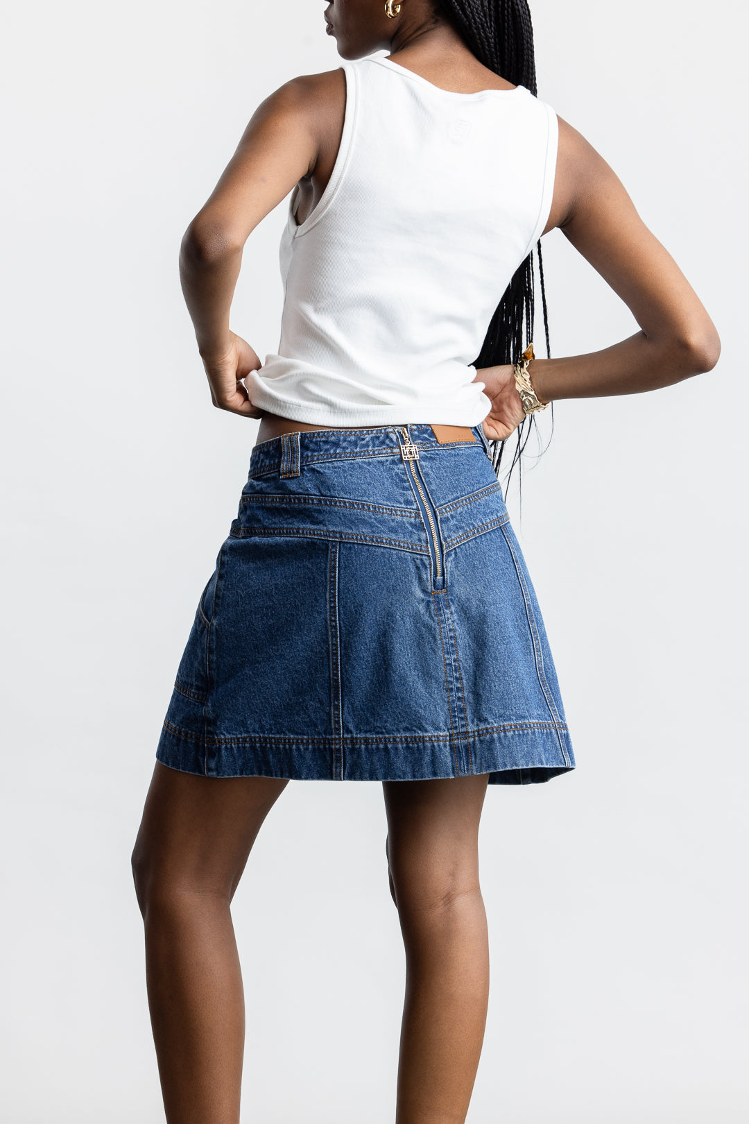 Masego Denim Mini Skirt _ 165877 _ Blue Denim