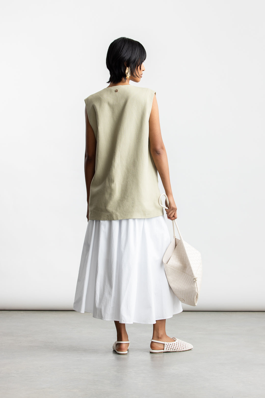 Pheladi Sleeveless Blazer _ 168296 _ Stone
