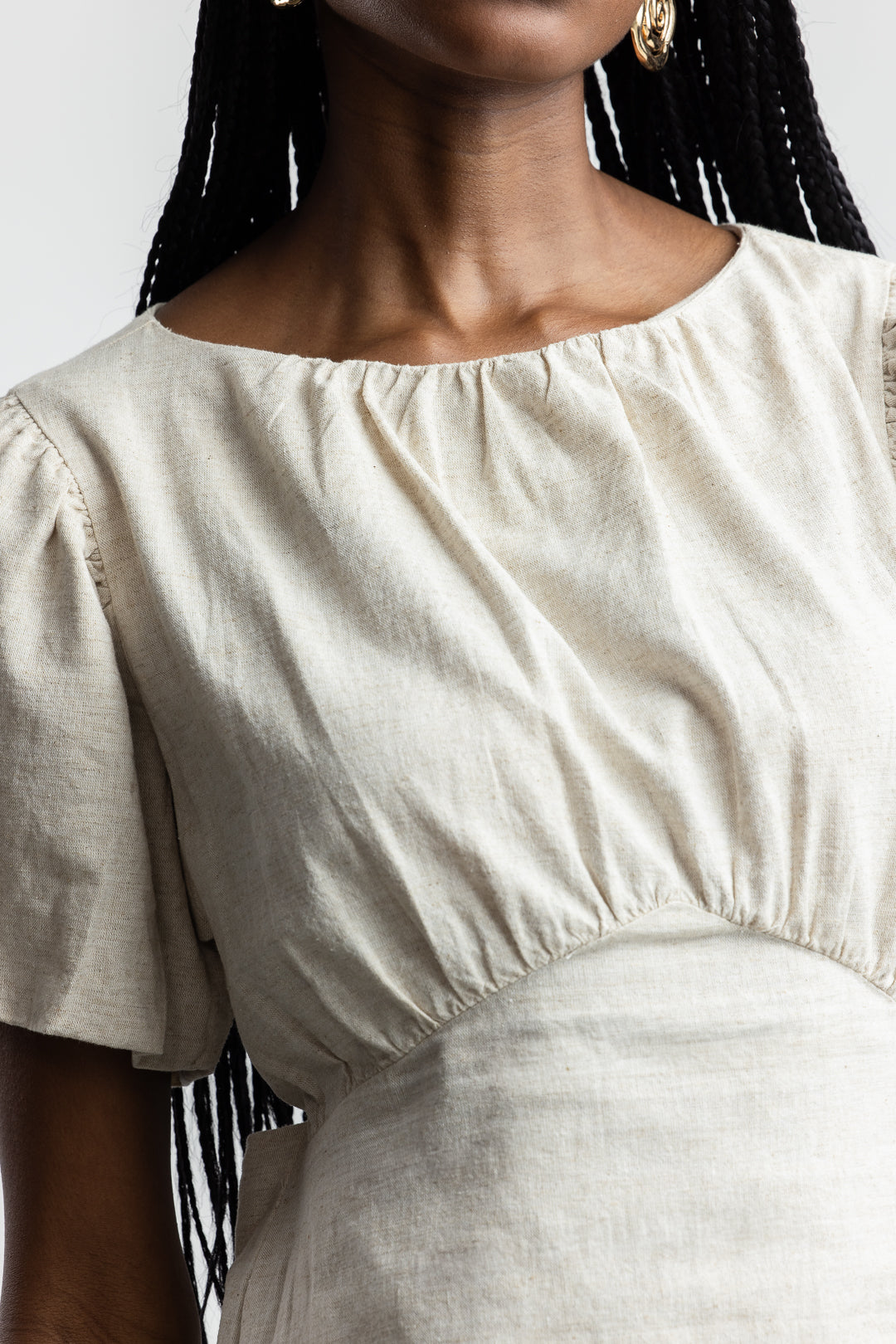 Kaiya Puff Sleeve Mini _ 168394 _ Natural