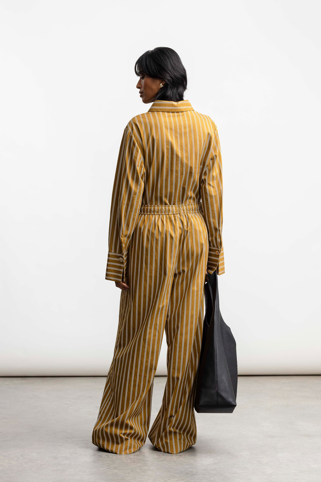 Nomsa Pull On Stripe Trouser _ 168101 _ Brown