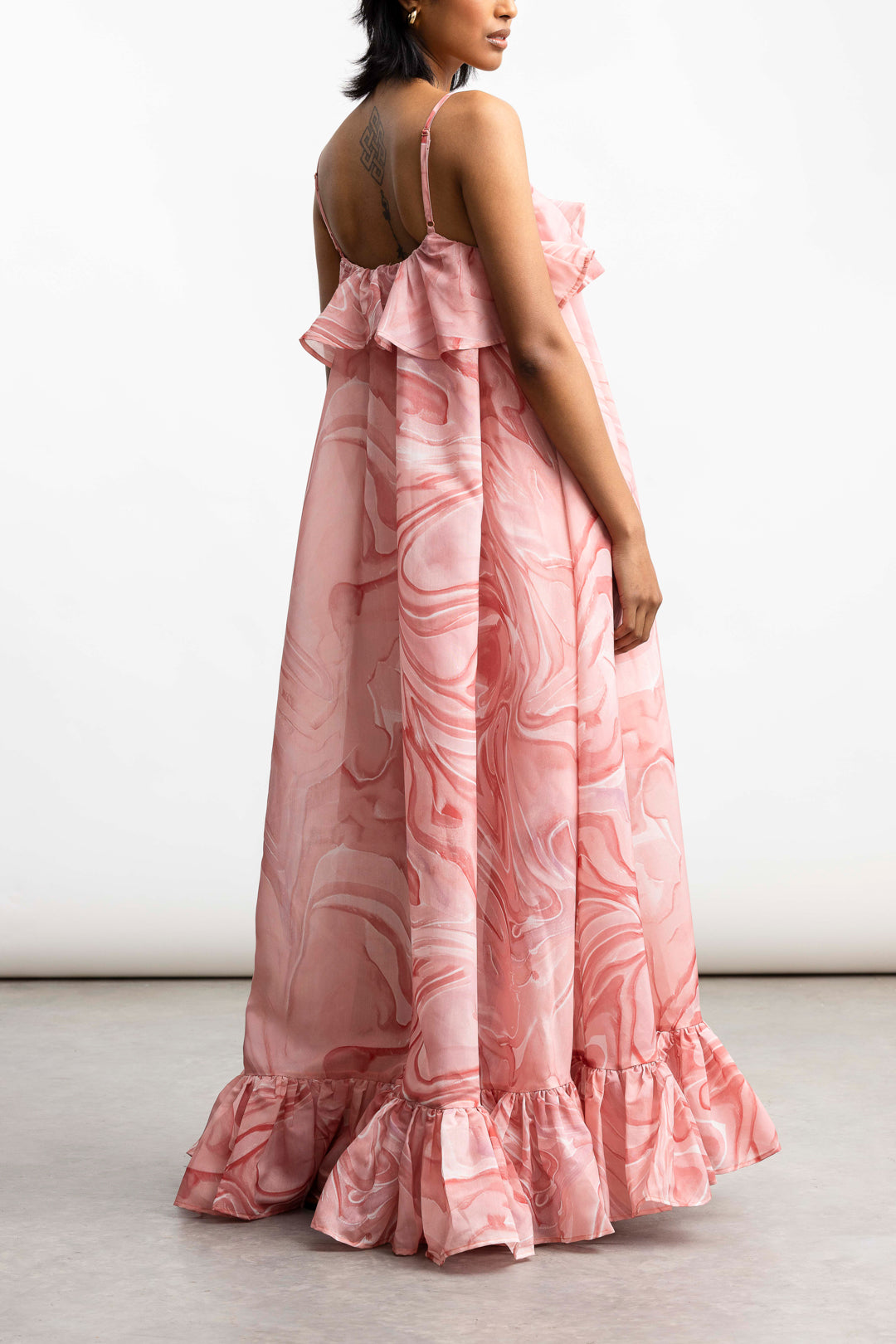 Lumka Ruffle Trapeze Maxi _ 168298 _ Pale Pink