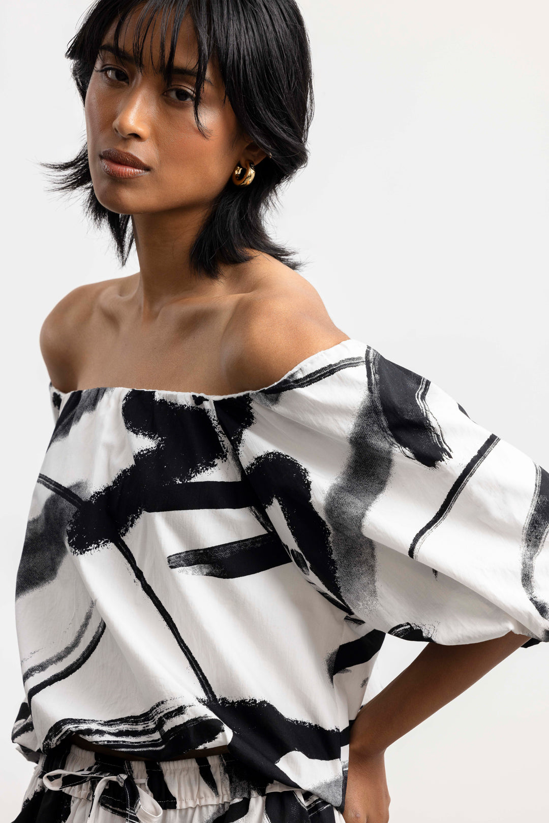 Peyton Puff Sleeve Blouse _ 168855 _ White