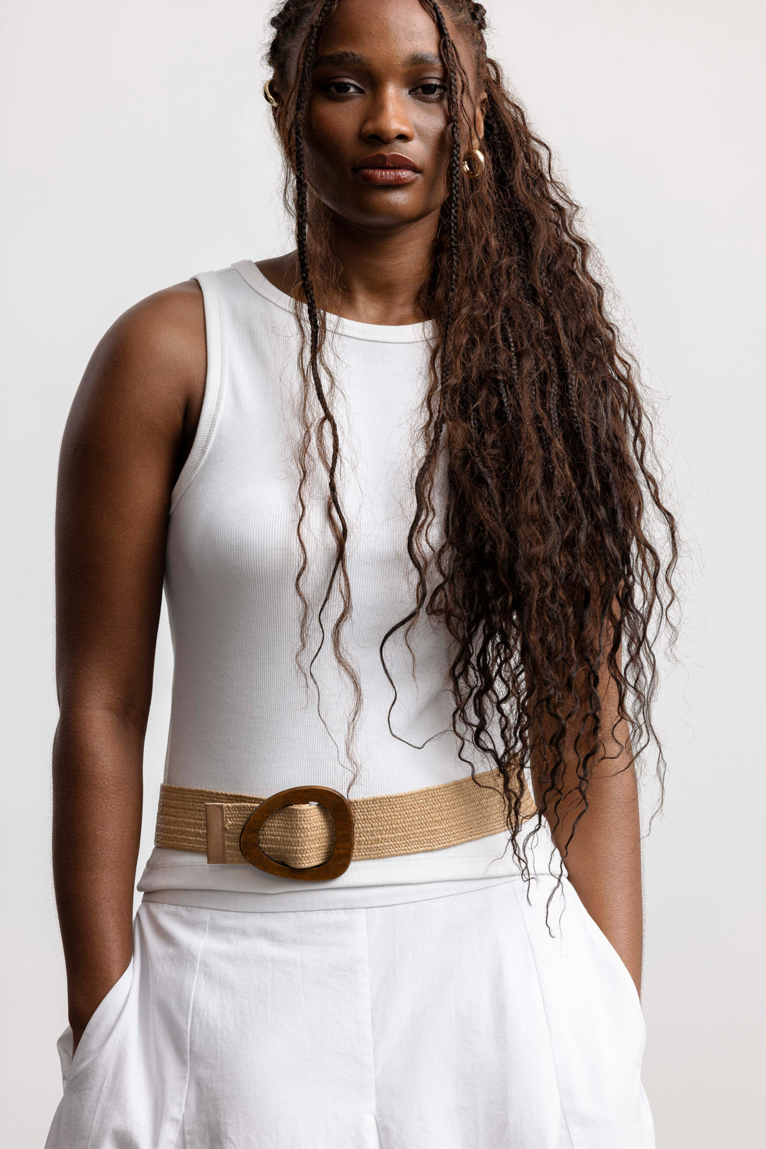 Onyx Ribbed Vest _ 167965 _ White