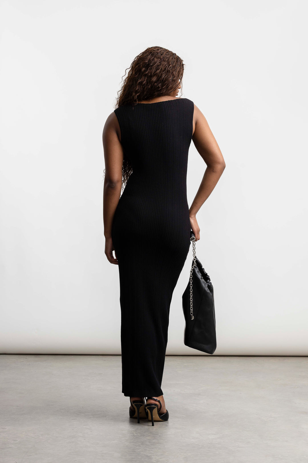 Cacia Knitwear Maxi _ 168291 _ Black Texture