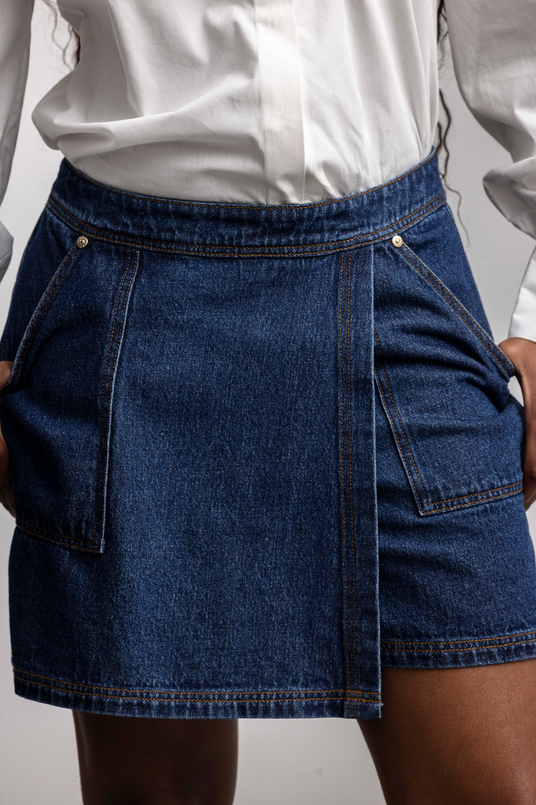 Zola Denim Skort _ 165874 _ Blue Denim