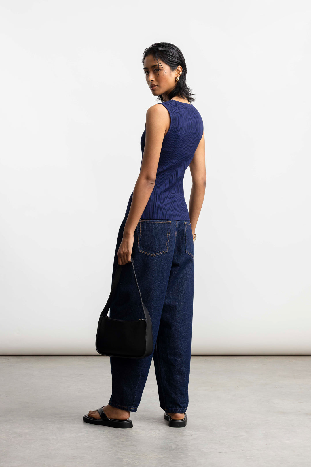 Nia Ribbed Sleeveless Knit Top _ 167833 _ Ink