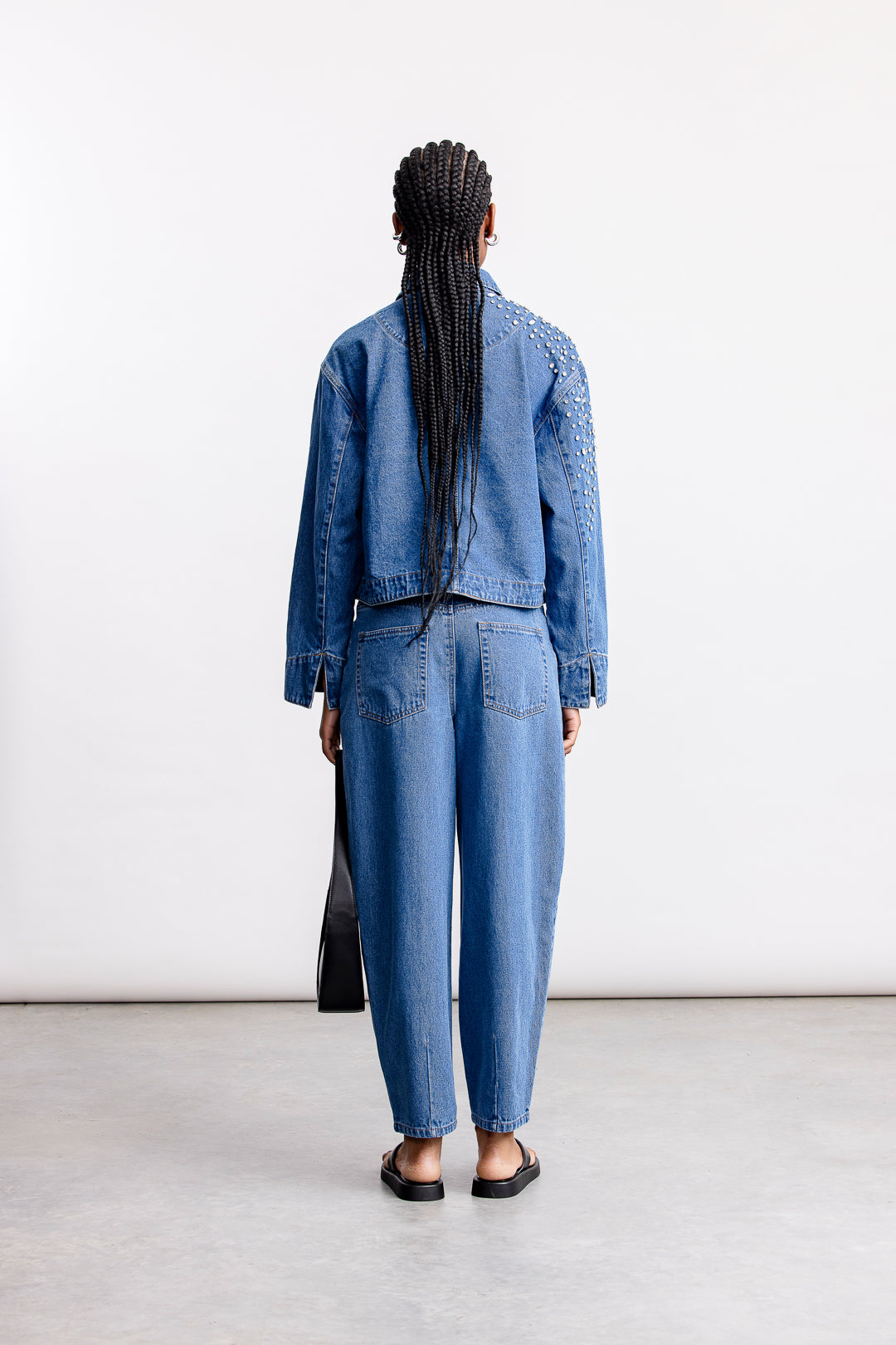 Bronwyn Barrel Leg Denim _ 167701 _ Blue Denim
