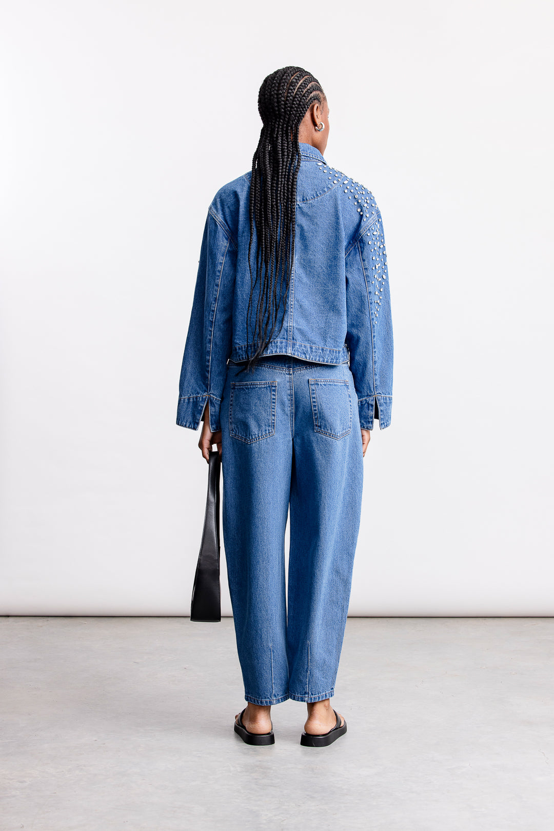 Bronwyn Barrel Leg Denim _ 167701 _ Blue Denim
