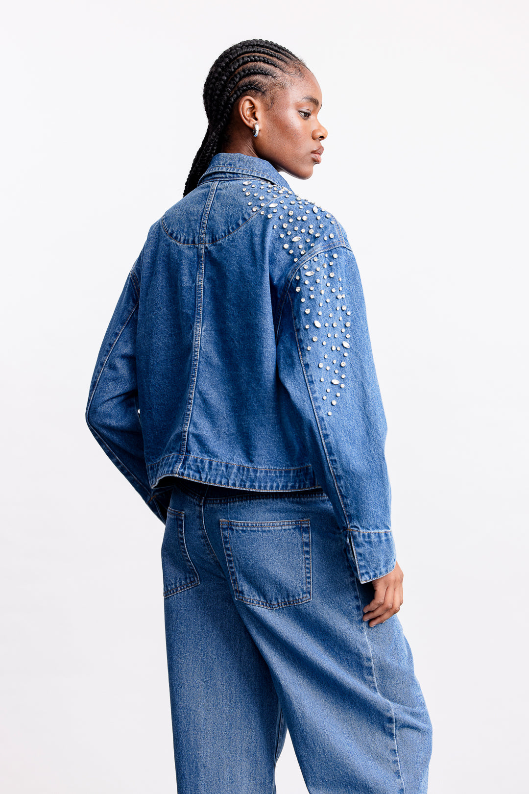Bronwyn Barrel Leg Denim _ 167701 _ Blue Denim