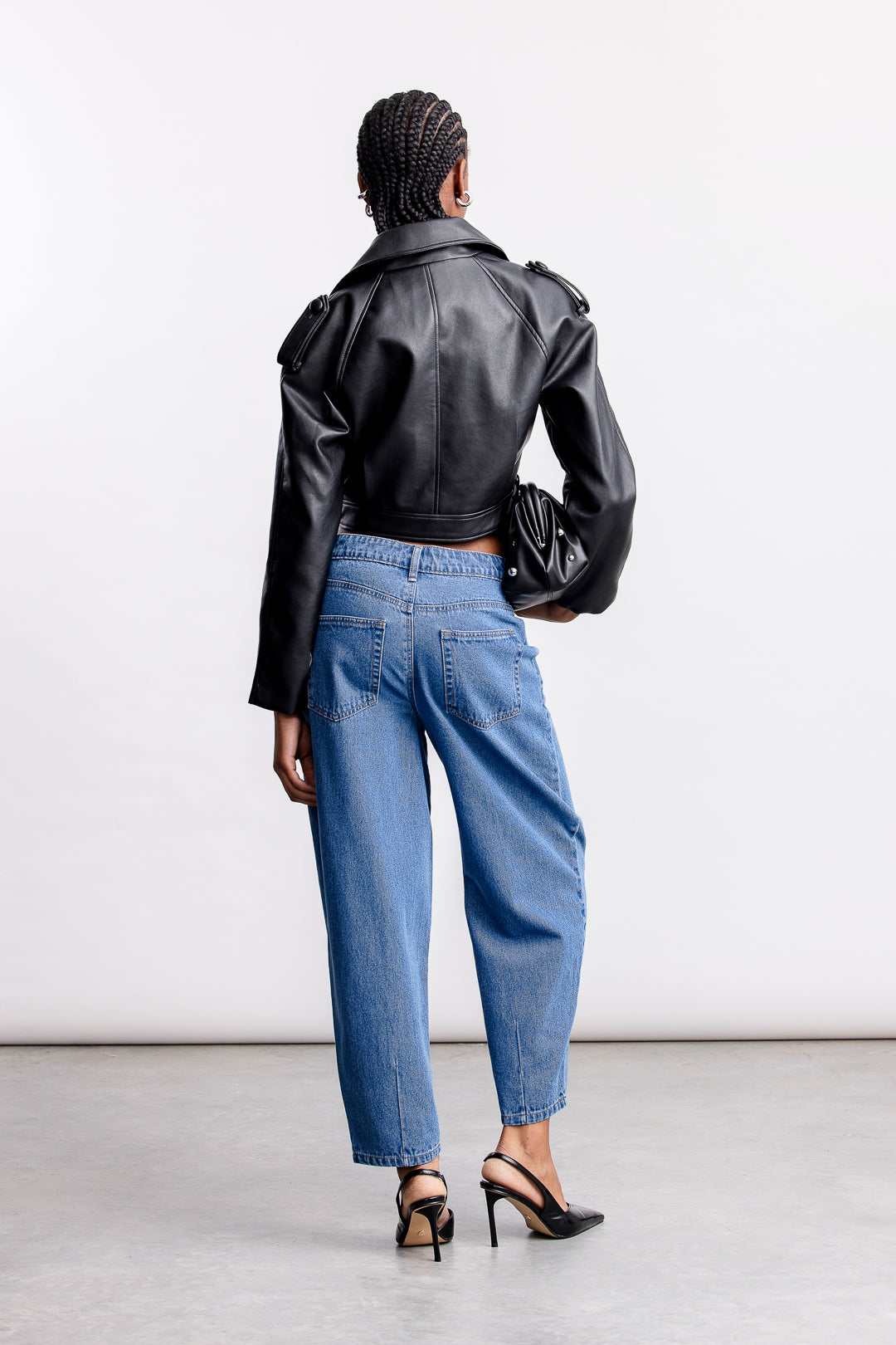 Bronwyn Barrel Leg Denim _ 167701 _ Blue Denim