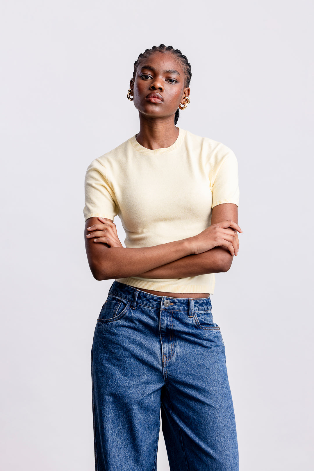 Siki Fitted Knit Top _ 163190 _ Yellow