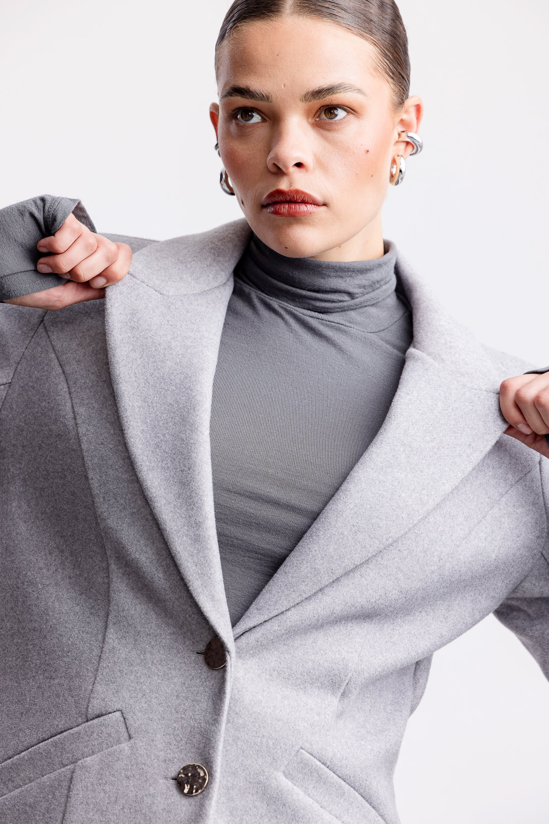 Brooke Melton Coat _ 160117 _ Grey Mel