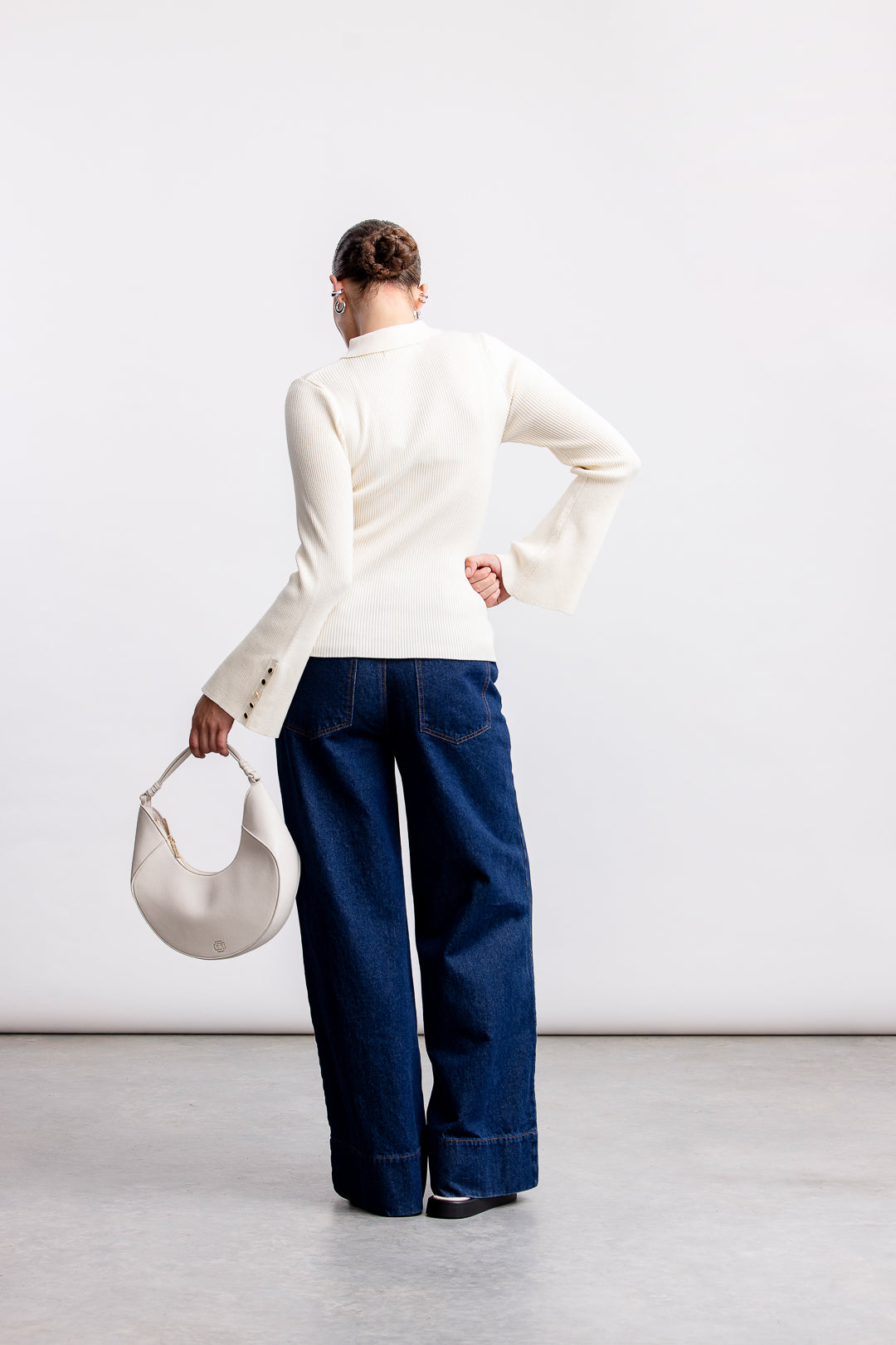 Estee Collared Pullover _ 161920 _ Milk