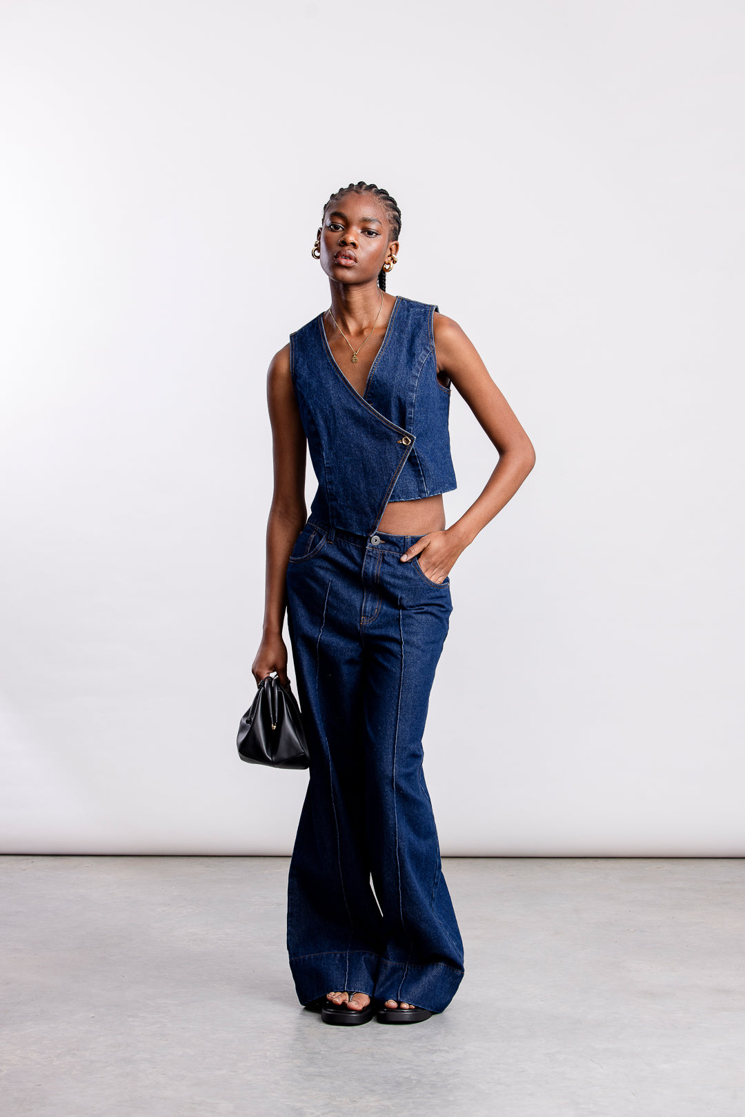 Kgalelo Wide Leg Denim _ 161995 _ Dark Blue