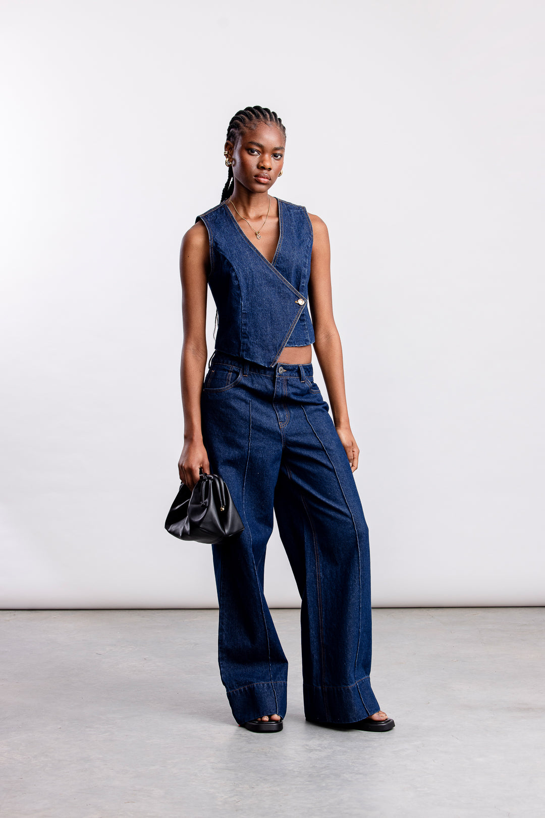 Kgalelo Wide Leg Denim _ 161995 _ Dark Blue