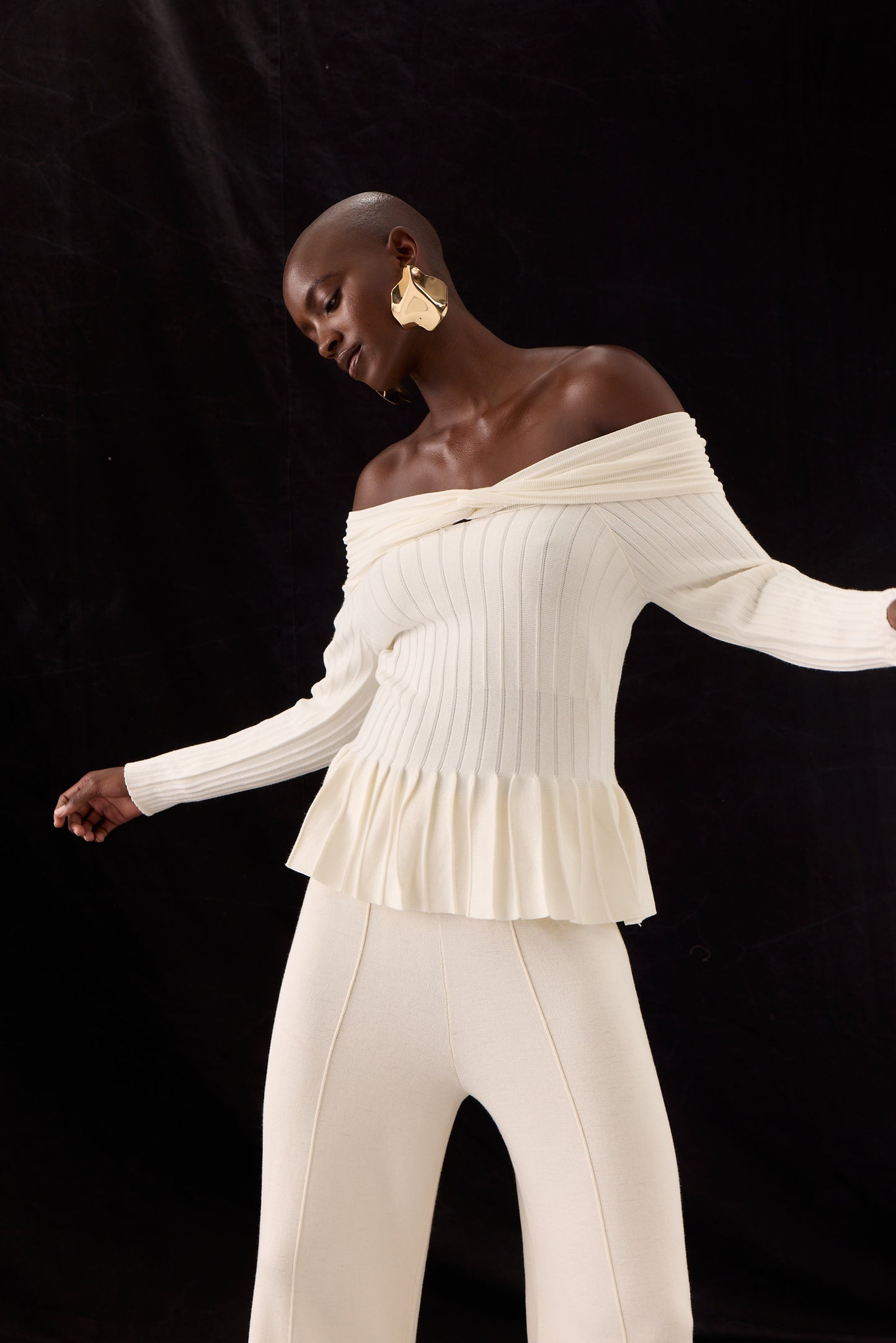 Nathi Peplum Bardot _ 158945 _ Milk