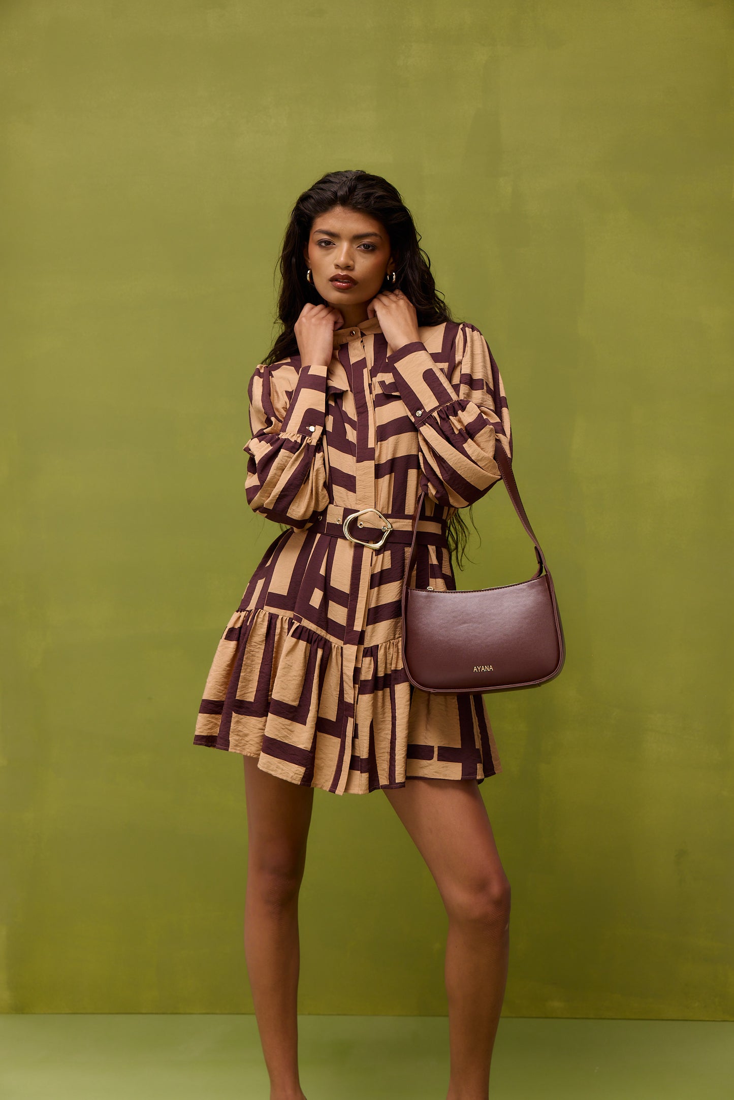 Jami Shirt Dress _ 157662 _ Brown