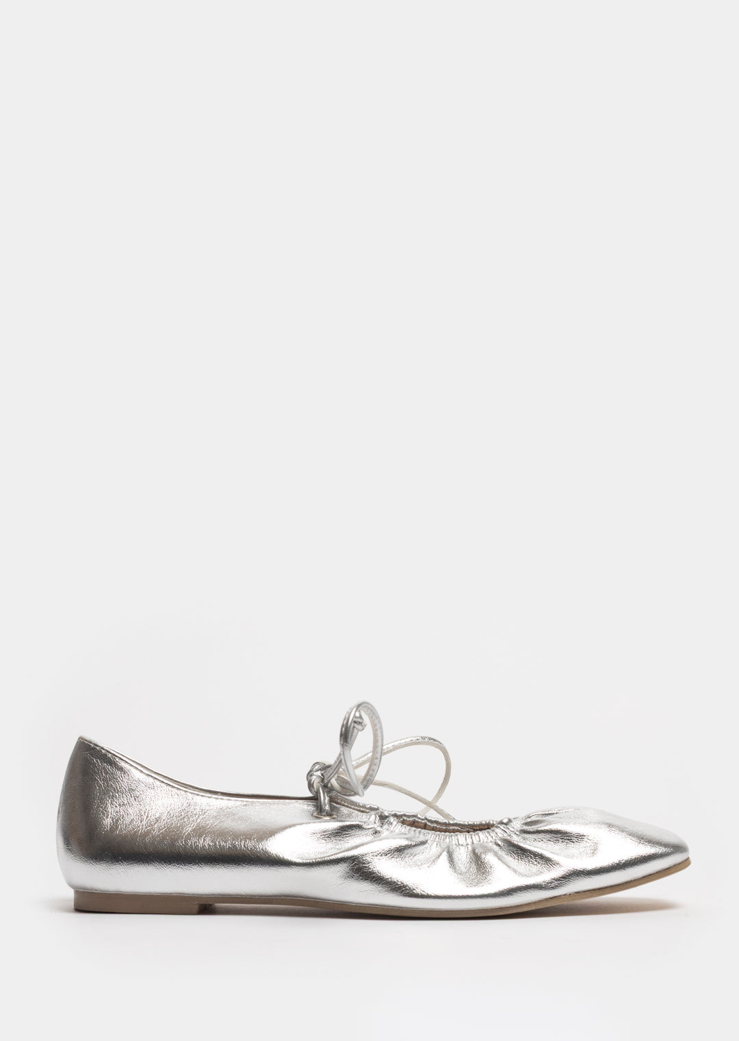 Hannah Tie-Up Pump _ 163153 _ Silver
