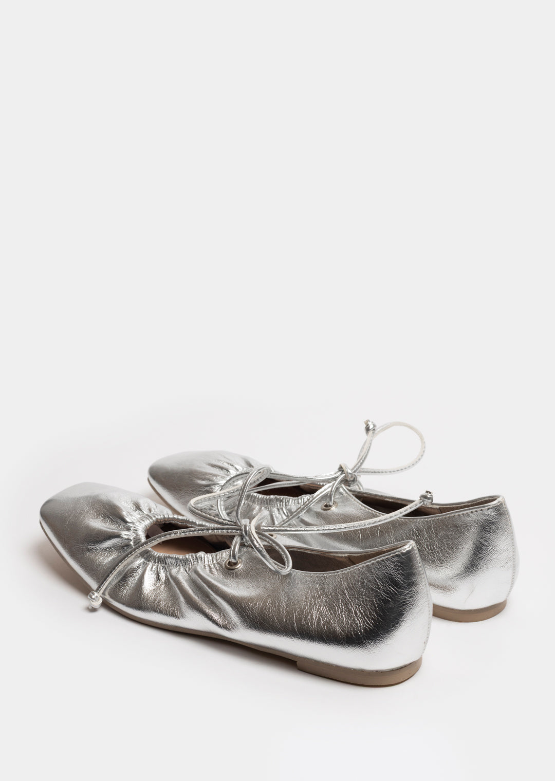 Hannah Tie-Up Pump _ 163153 _ Silver