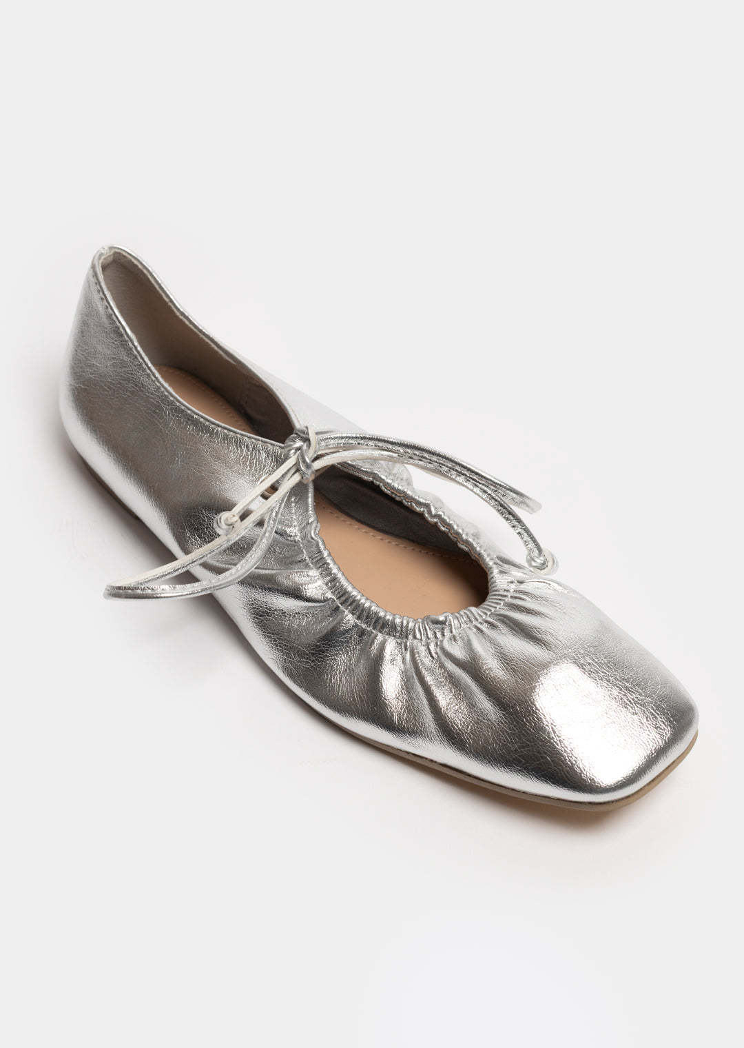 Hannah Tie-Up Pump _ 163153 _ Silver