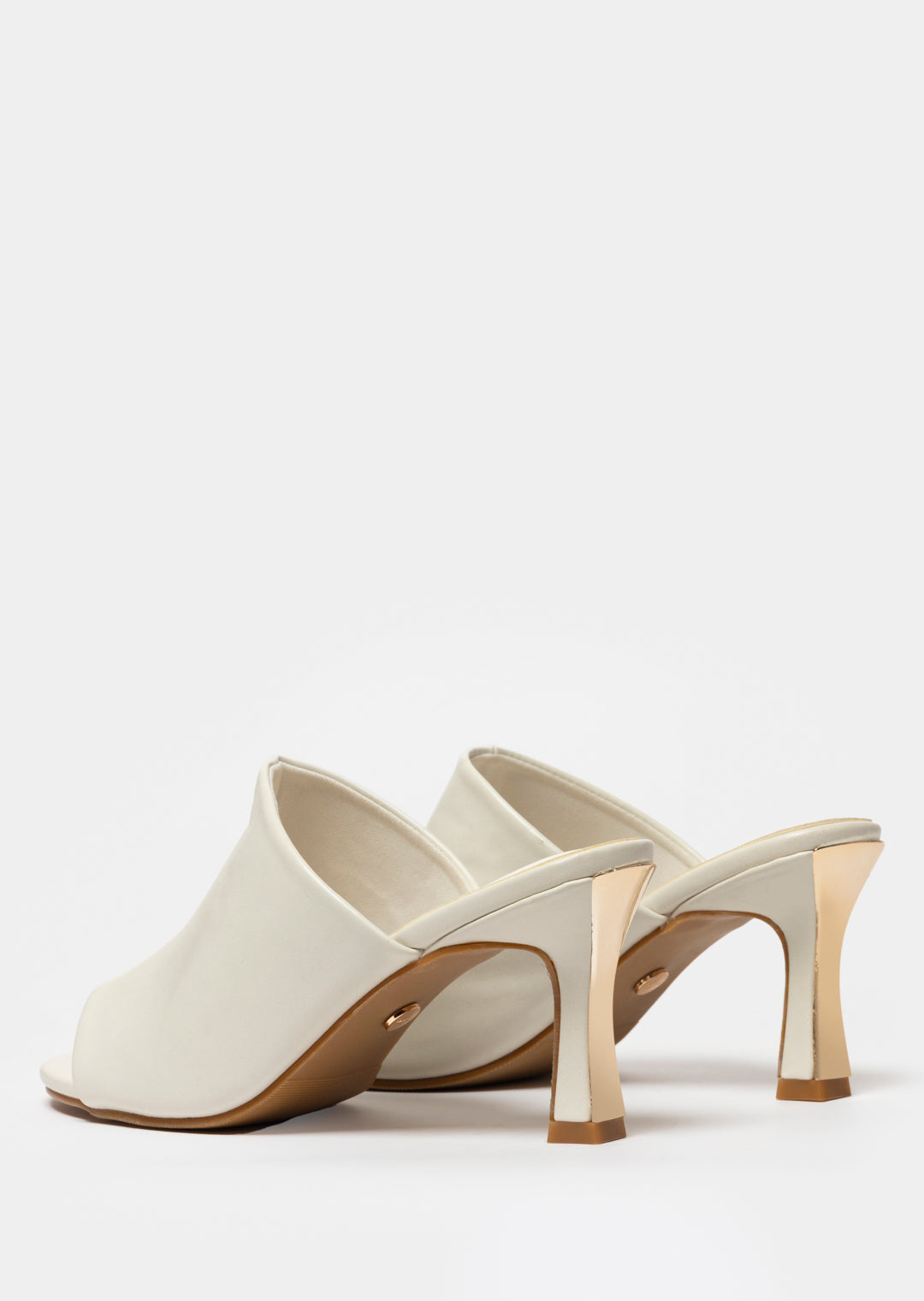 Elle Mule Heel _ 167786 _ Cream