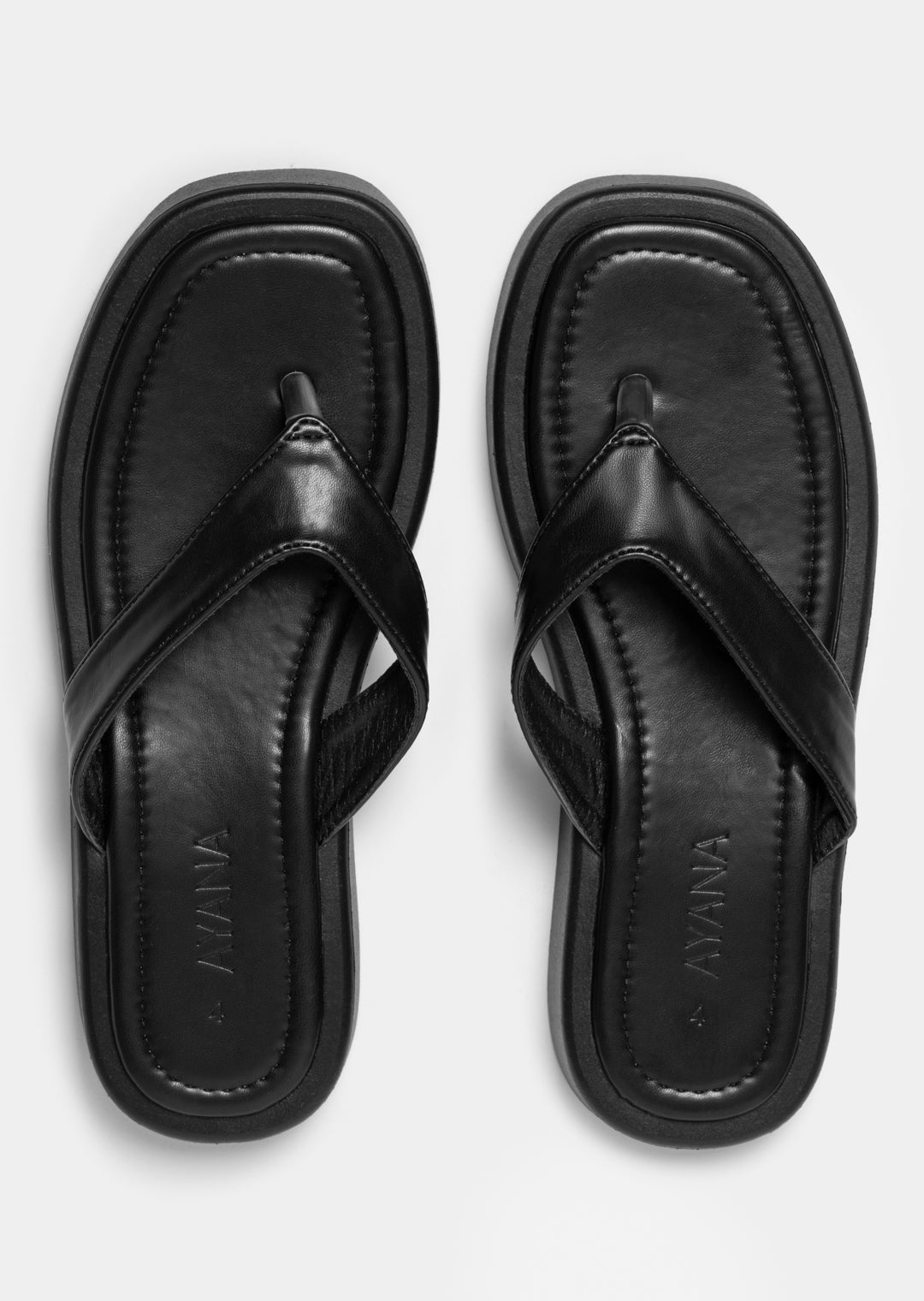 Lufuno Thong Sandal _ 168063 _ Black Texture