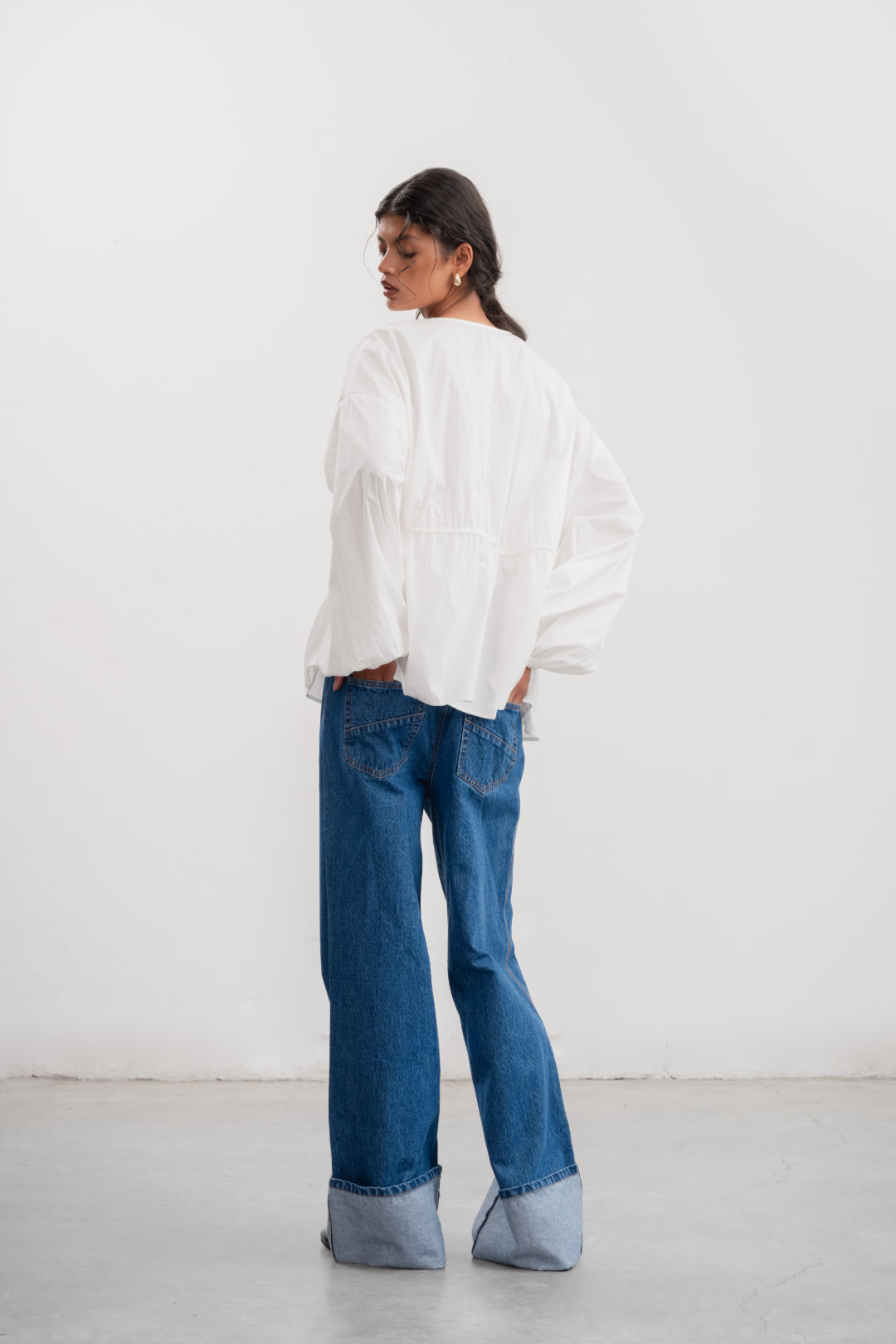 Kendra Tie Front Blouse _ 163174 _ White