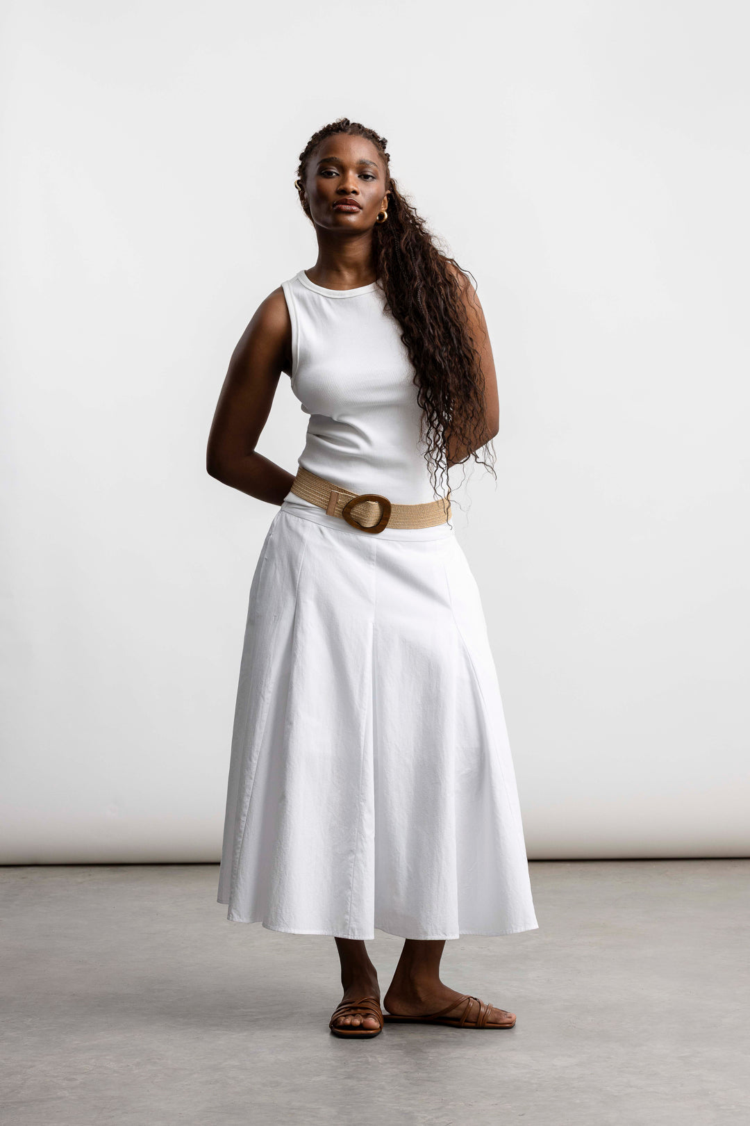 Lulama Aline Skirt _ 165995 _ White – AYANA