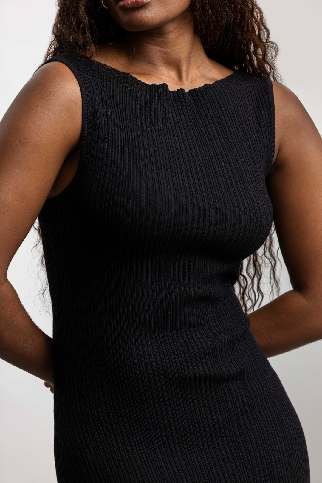 Cacia Knitwear Maxi _ 168291 _ Black Texture