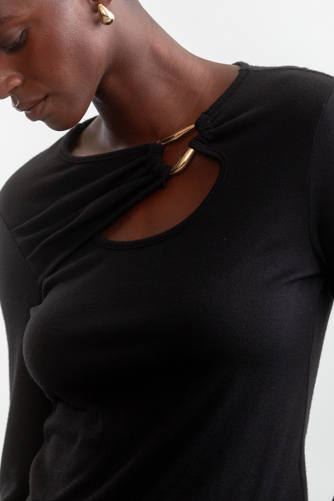 Alora Cut And Sew Top _ 157941 _ Black Texture