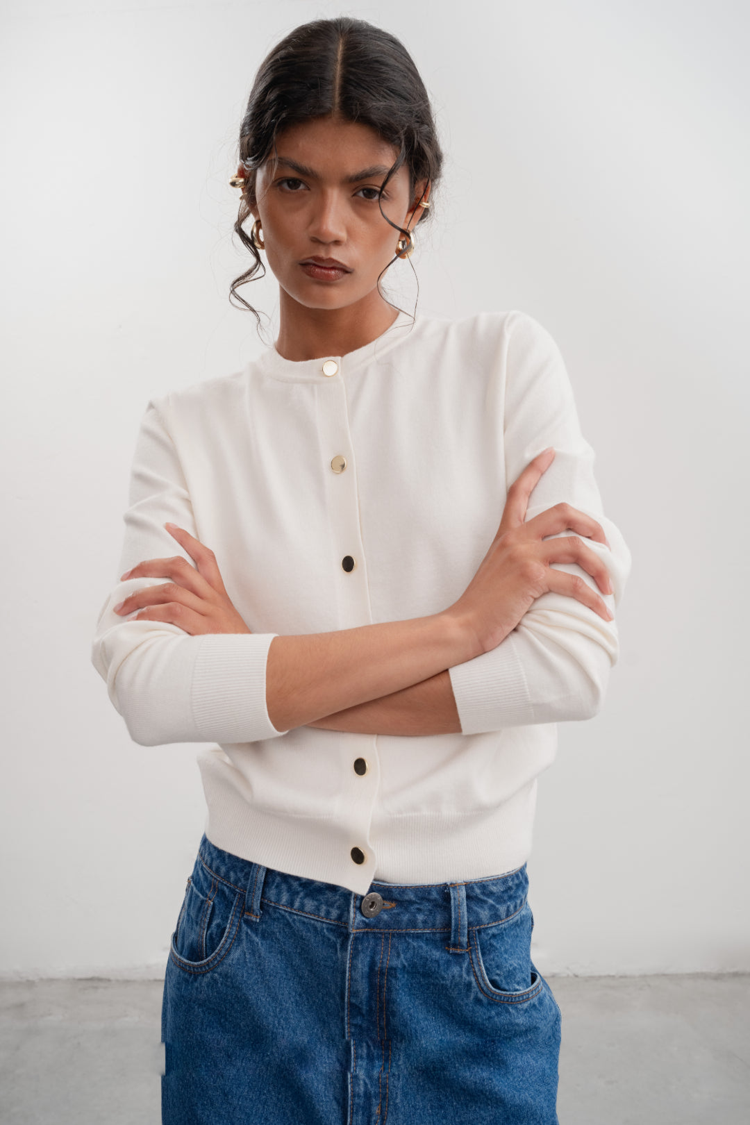Billie Cardigan _ 158779 _ Cream