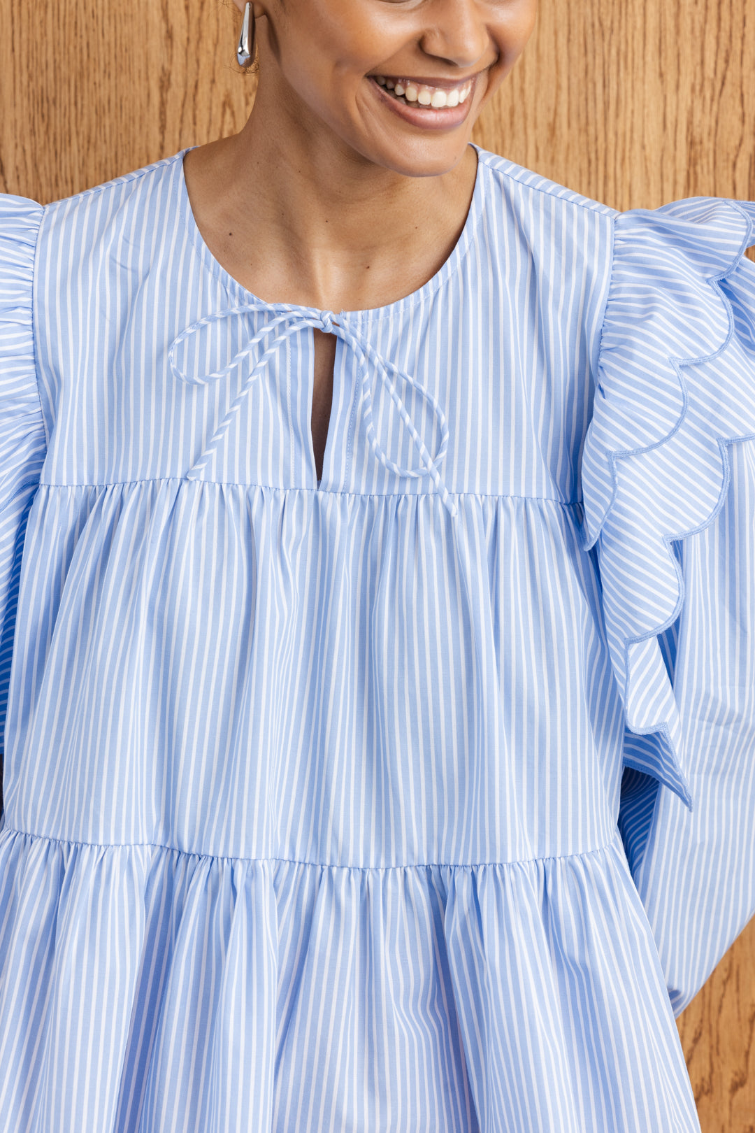 Tulia Frill Stripe Blouse