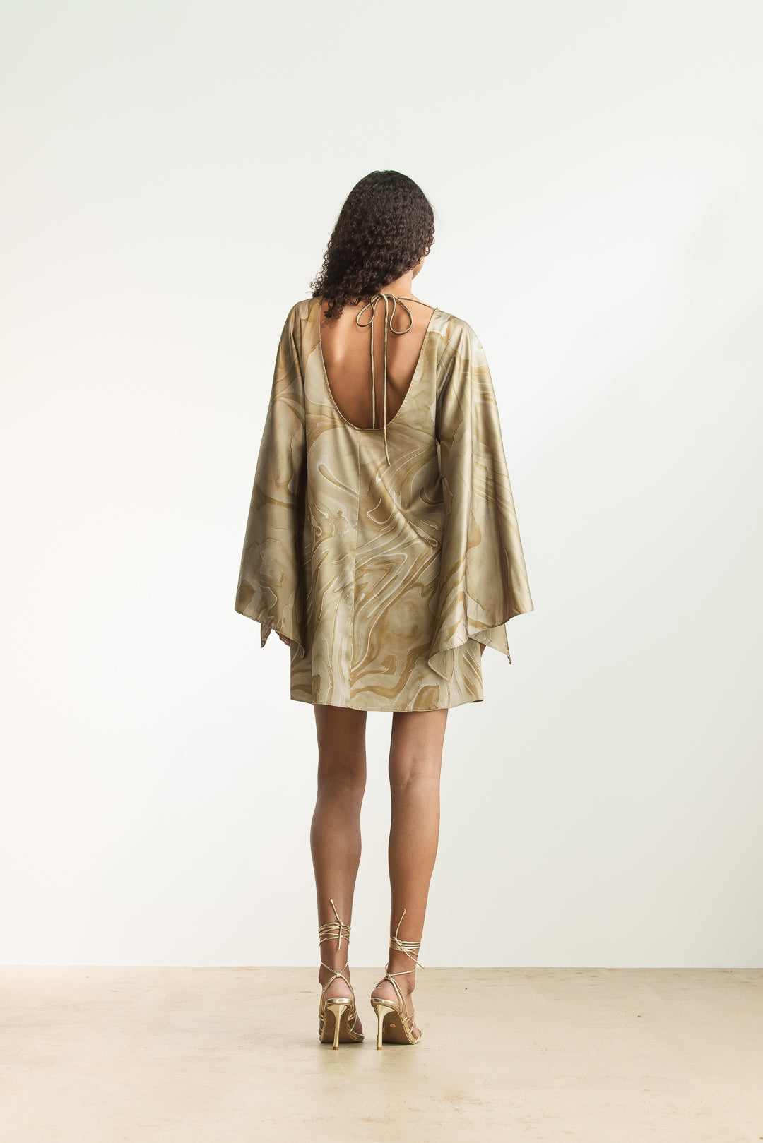 Mampule Satin Open Back Mini _ 168254 _ Fatigue