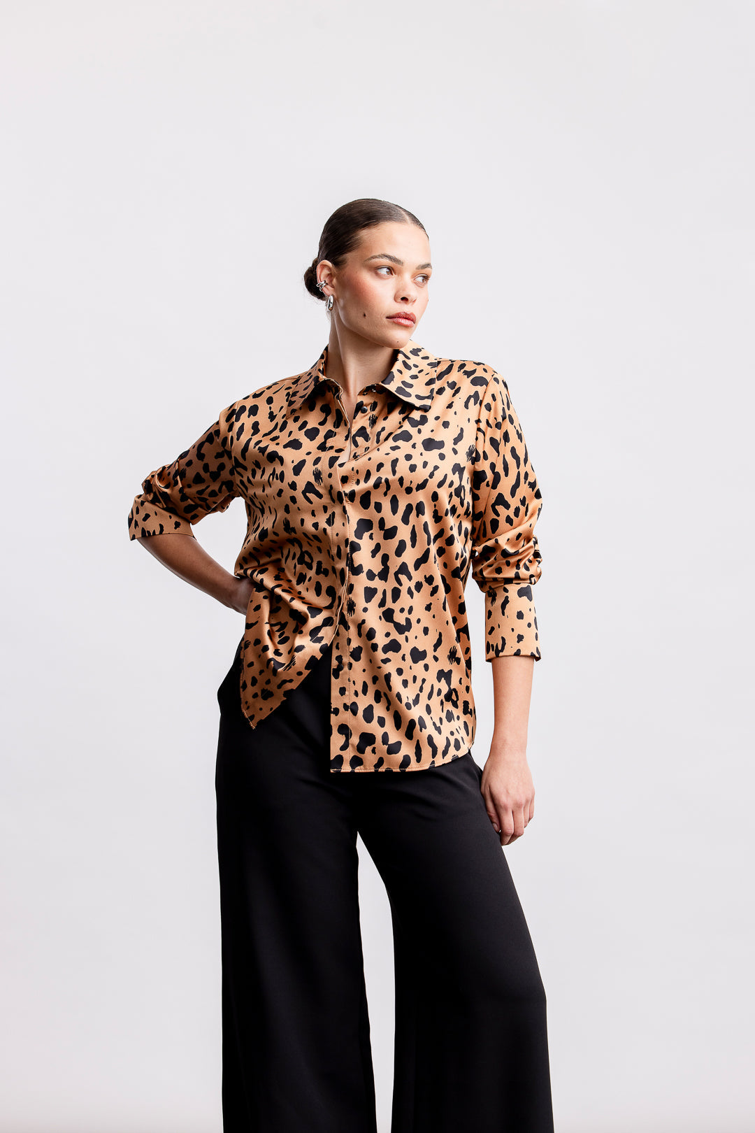 Charlie Classic Satin Shirt _ 170703 _ Multi Colour