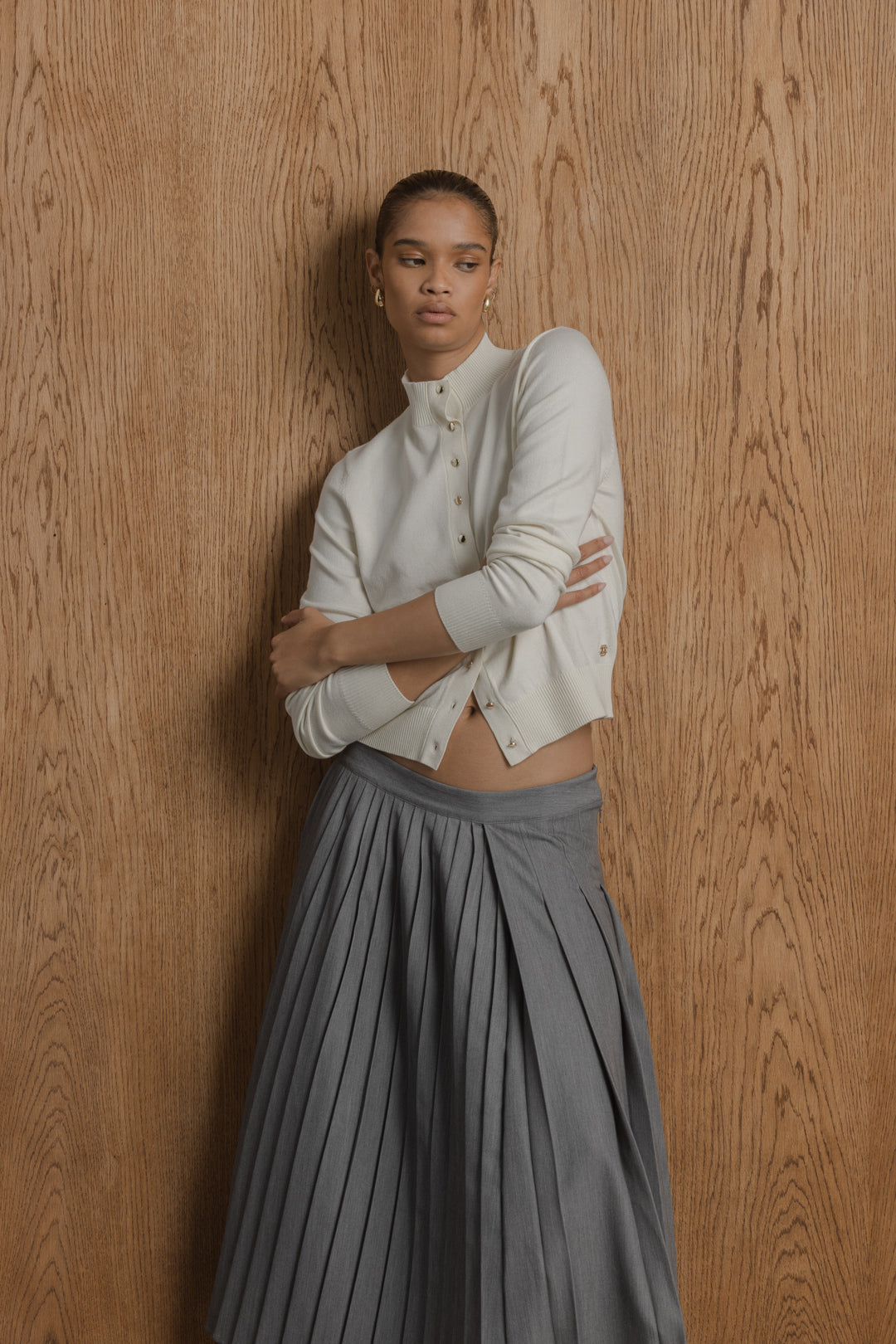 Amani High-Neck Cardigan