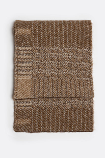 Ally Rib Scarf _ 161847 _ Brown