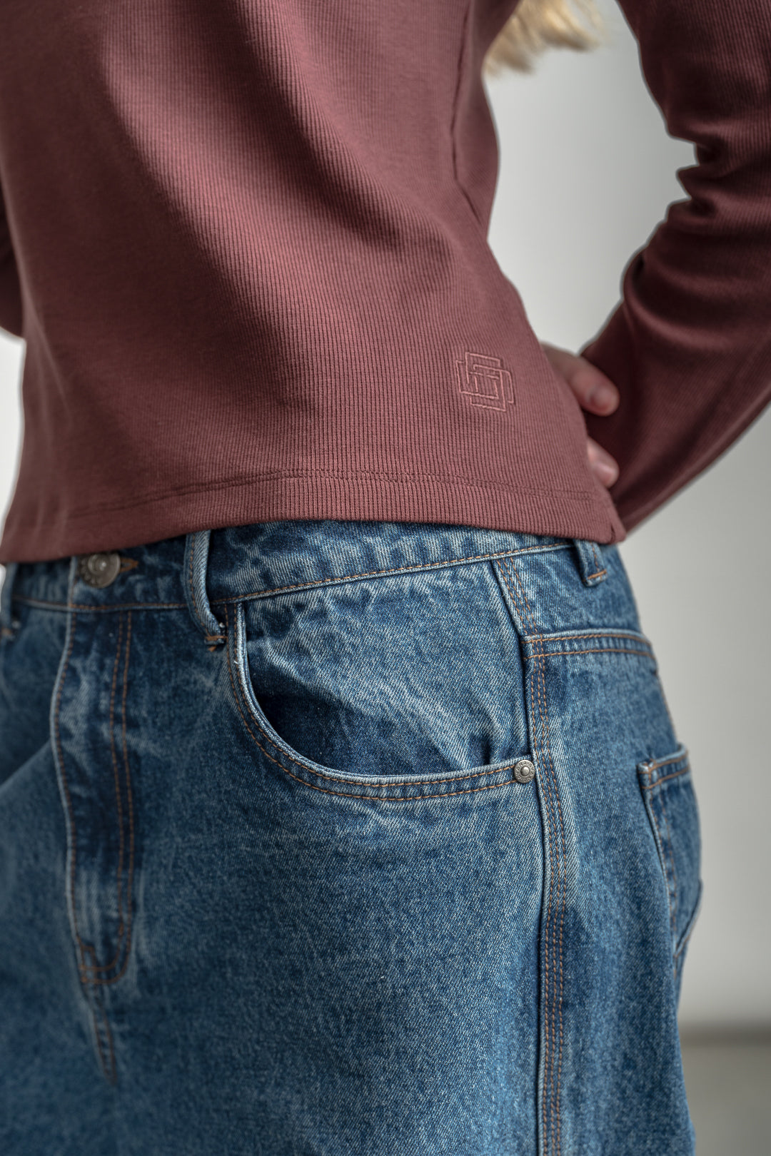 Kefilwe Scoop Neck Rib Top _ 162823 _ Oatmeal