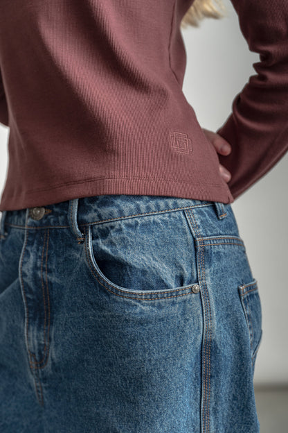 Kefilwe Scoop Neck Rib Top _ 162823 _ Oatmeal