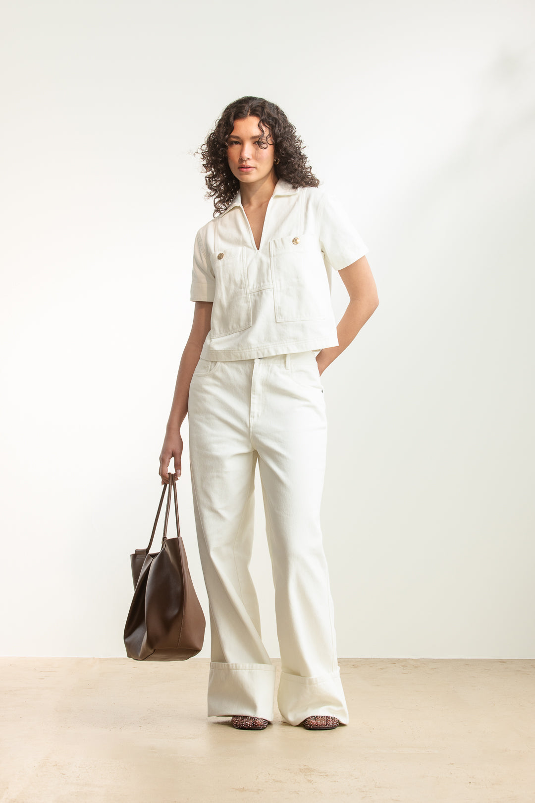 Ainsley Pop Over Denim Top