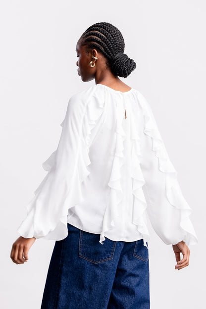 Eli Frill Blouse _ 163830 _ Ecru