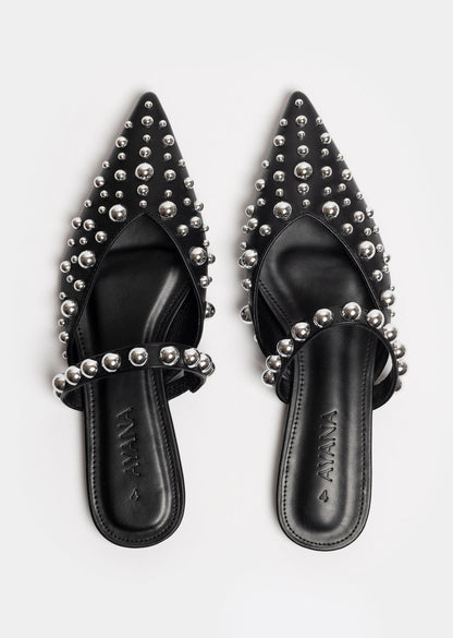 Luleka Studded Pump _ 165572 _ Black Texture