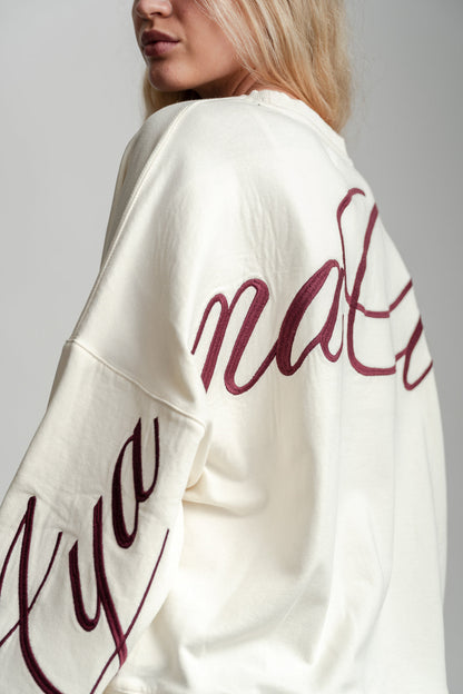 Dominique Cropped Sweatshirt _ 162871 _ Ecru