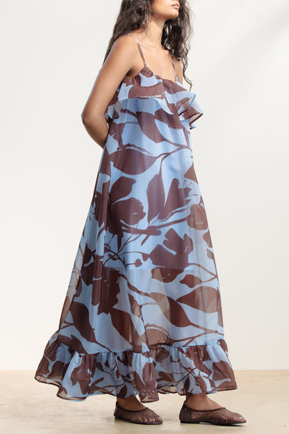 Lumka Ruffle Trapeze Maxi