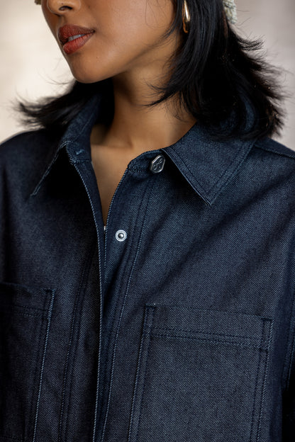 Justina Denim Button-Through Shirt