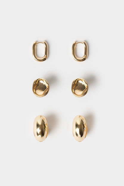 Mayande 3 Pack Gold Earrings