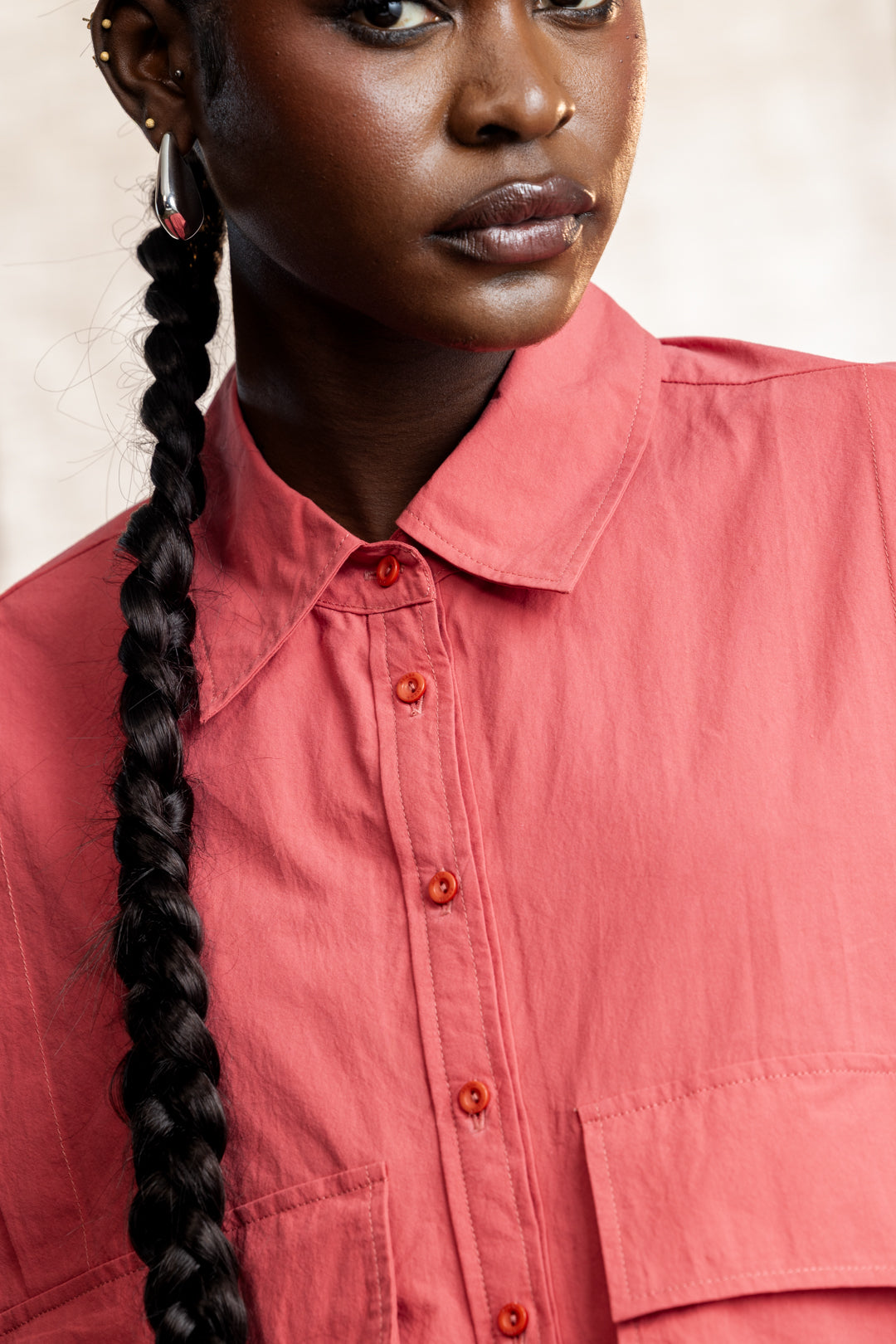 Hailey Technical Utility Cropped Shirt