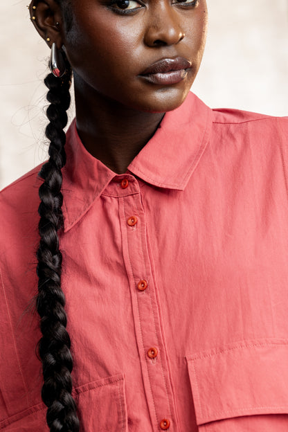 Hailey Technical Utility Cropped Shirt