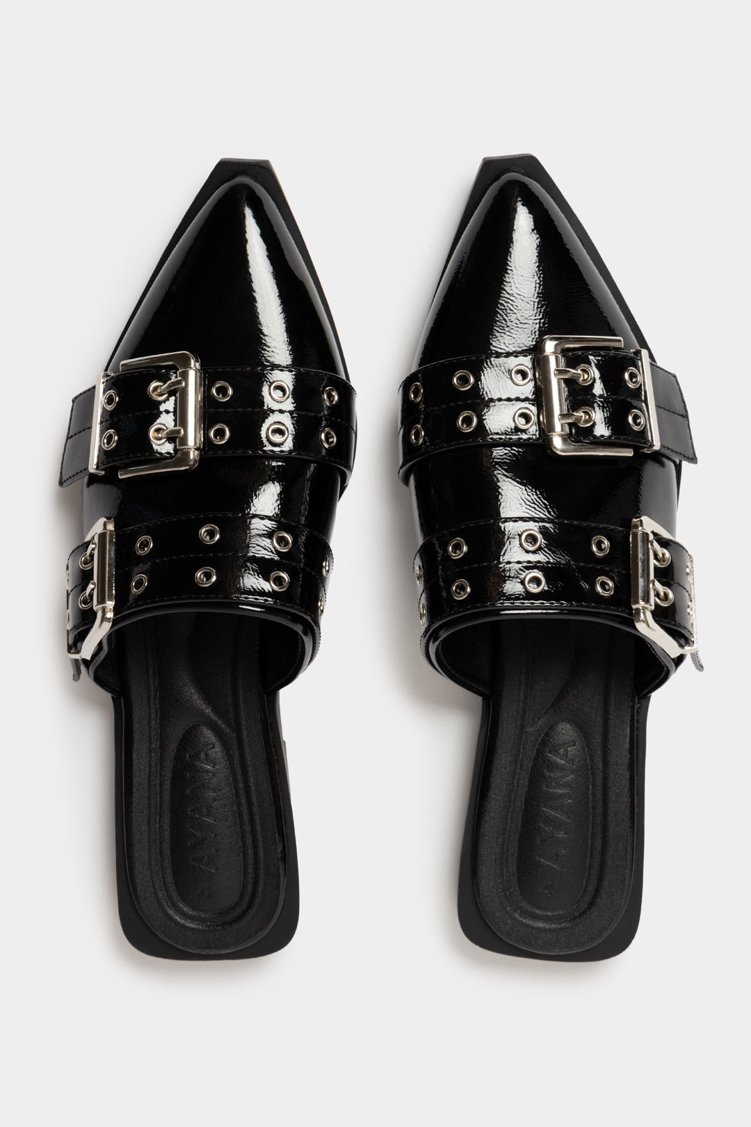 Tianna Buckle And Eyelet Mule